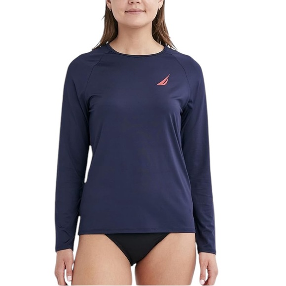 Nautica - Long Sleeve Rashguard UPF 30+ Uv Swim Shirt - Picture 3 of 7